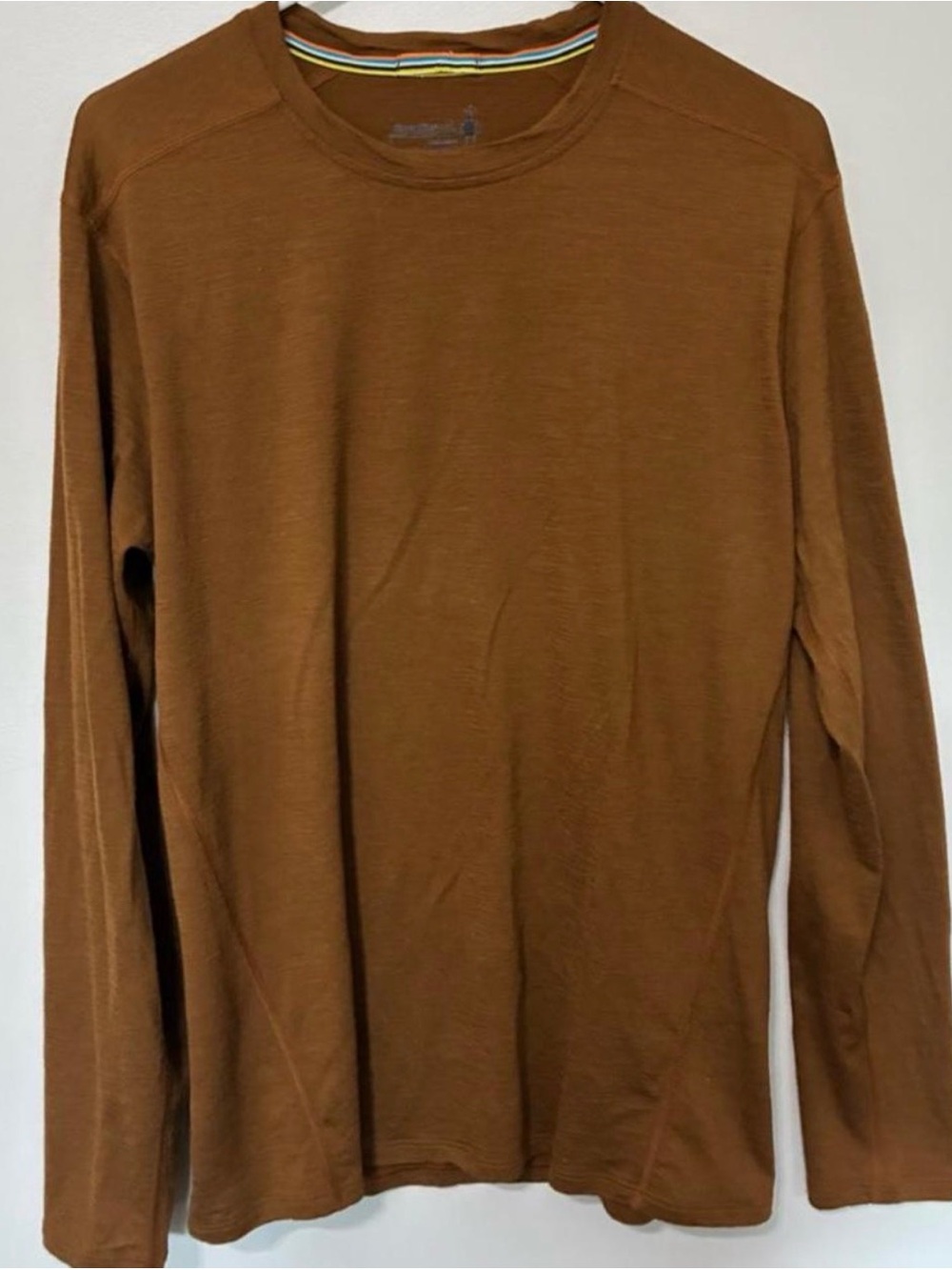 Smartwool brown classic all-season merino base layer long-sleeve men’s shirt L